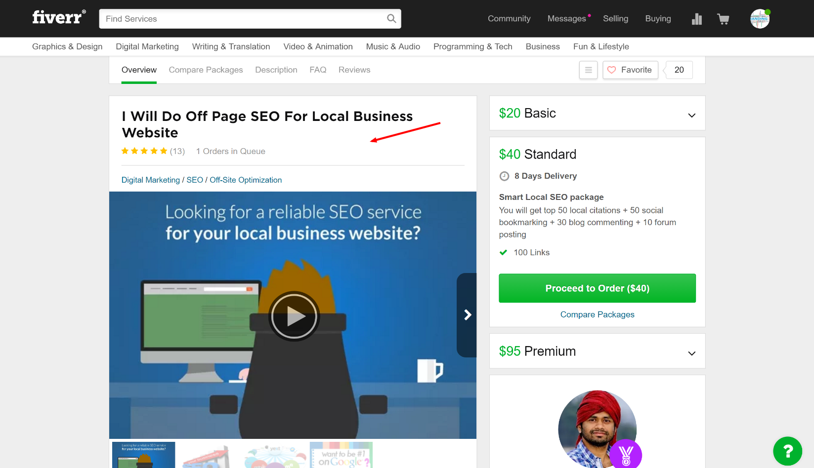 SEO fiverr
