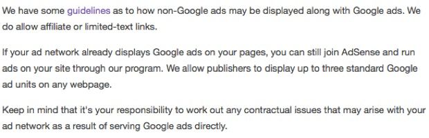 Règles AdSense - Utilisez des annonces d'affiliation avec AdSense