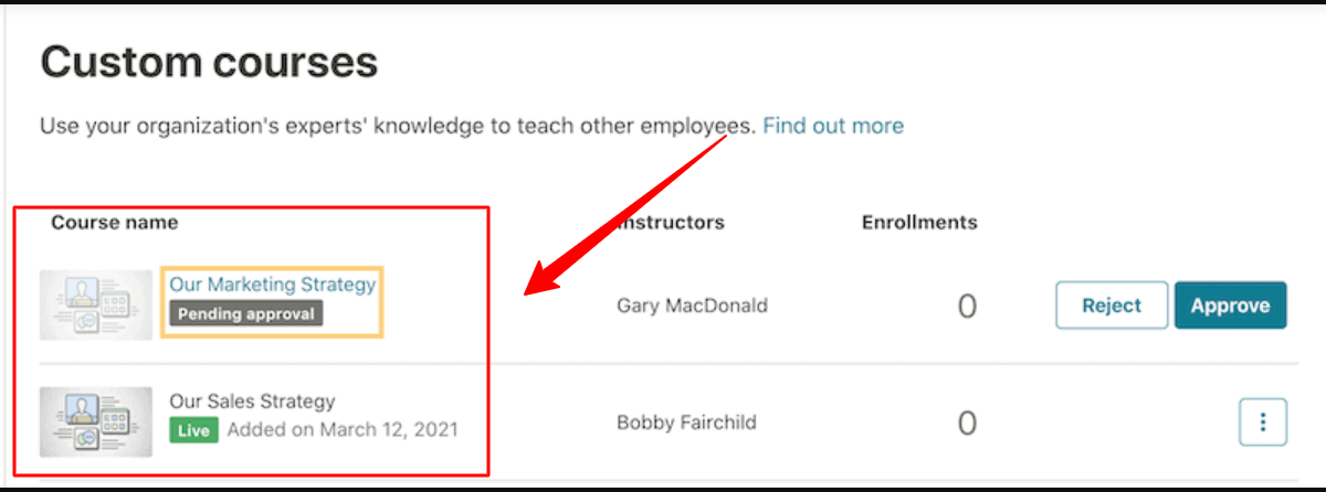 Udemy course approval