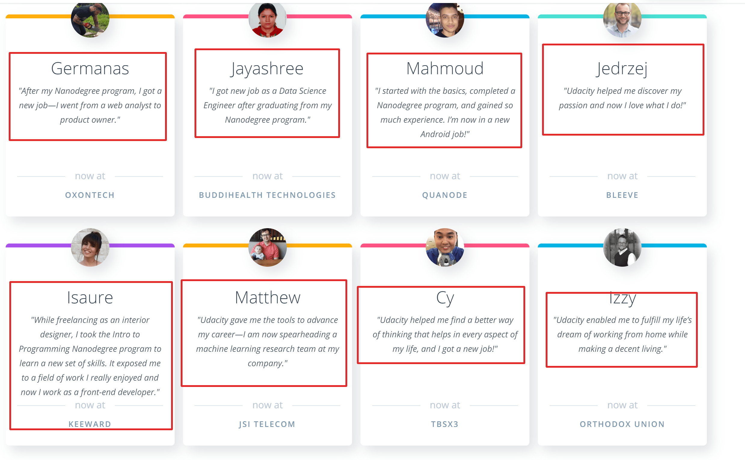 Udacity reviews and testimonials