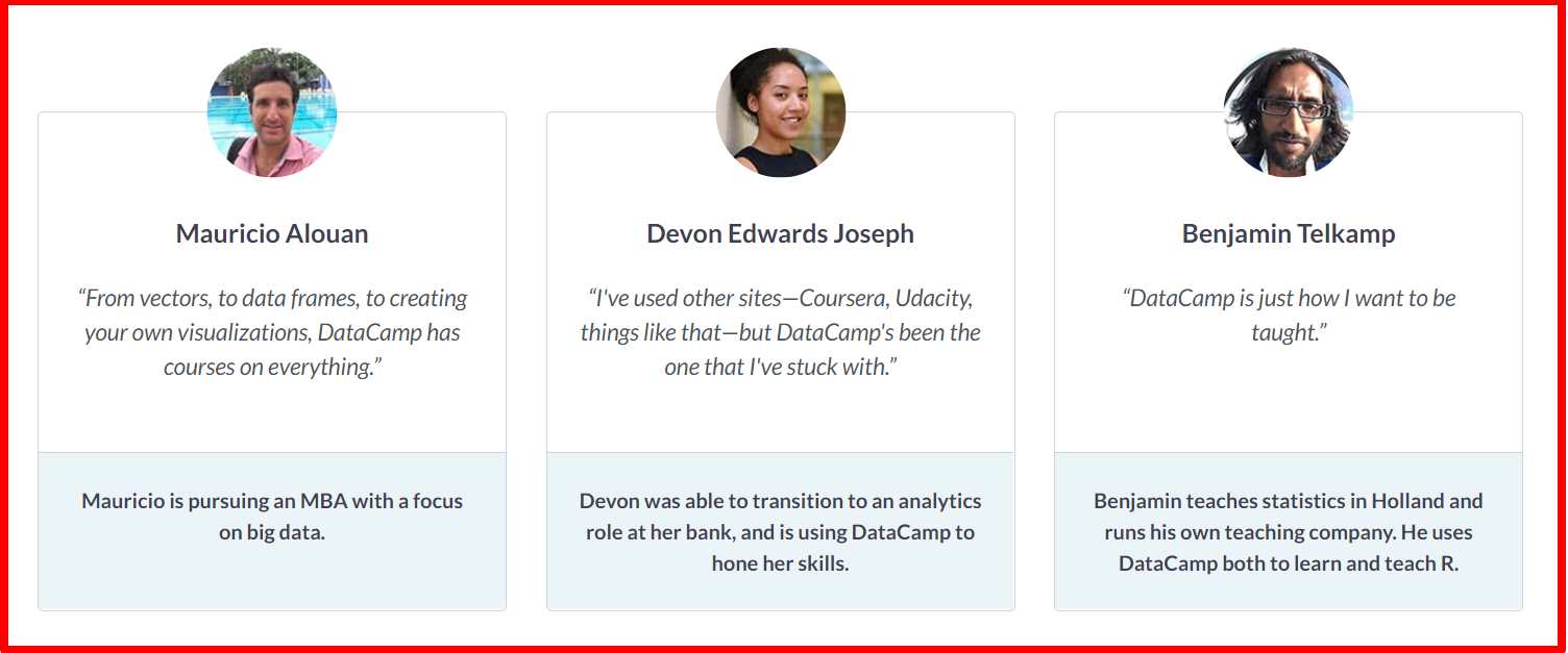 Datacamp - Testimonials