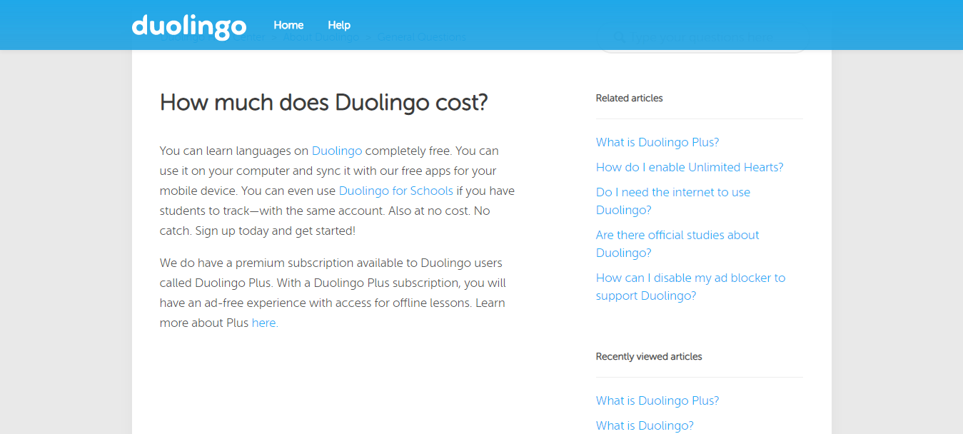 Tarifs Duolingo