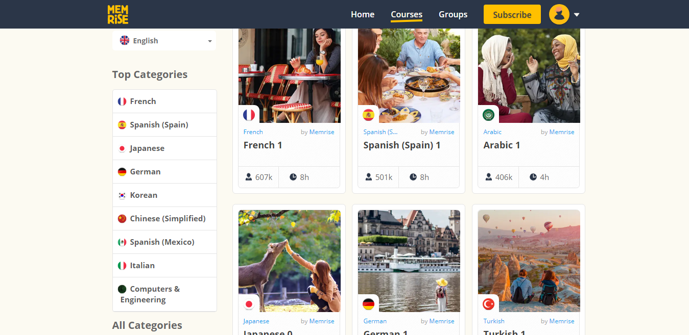 Cours Cours Memrise