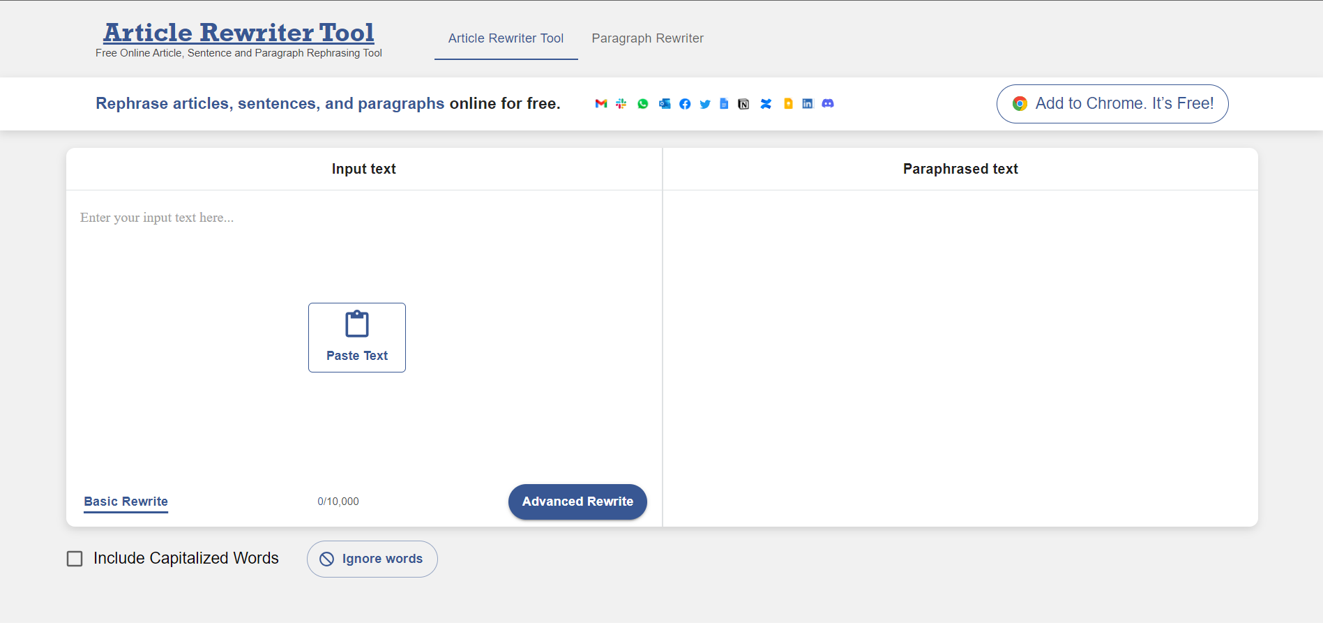 Article writer tool