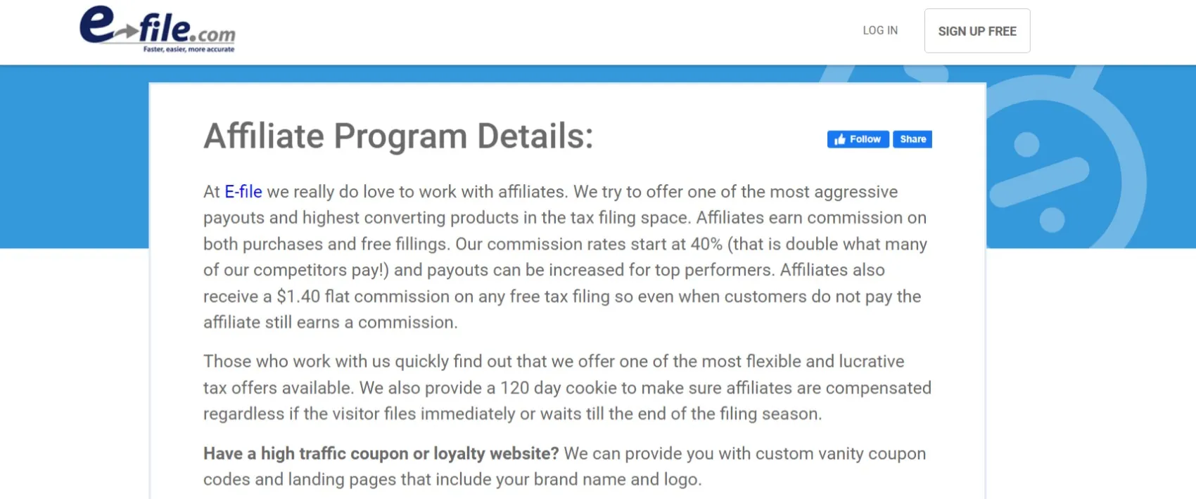 E-file Affiliate Program E-file Affiliate Program