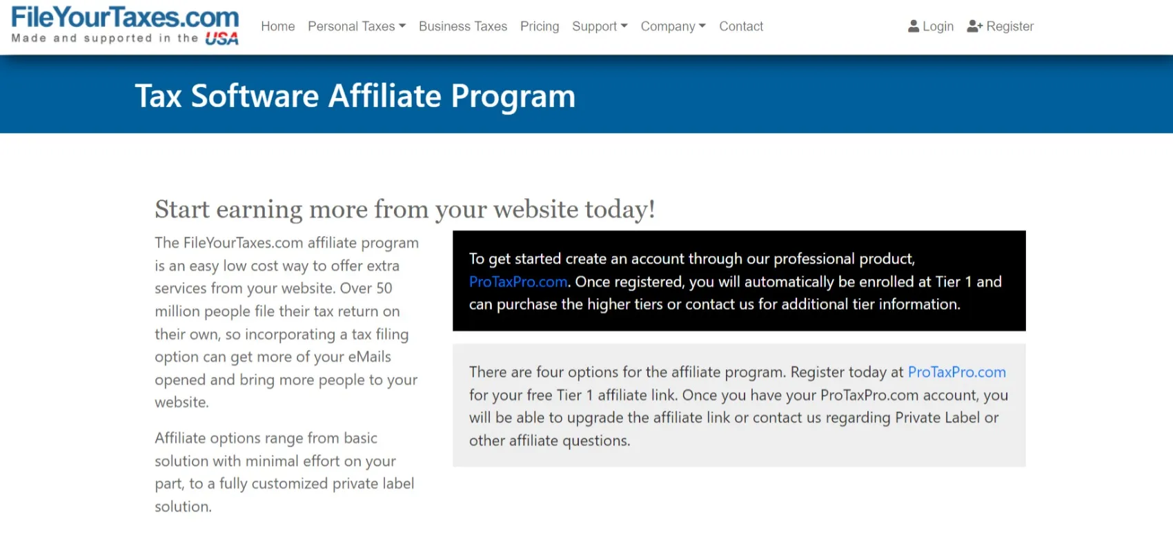FileYourTaxes Affiliate Program FileYourTaxes Affiliate Program