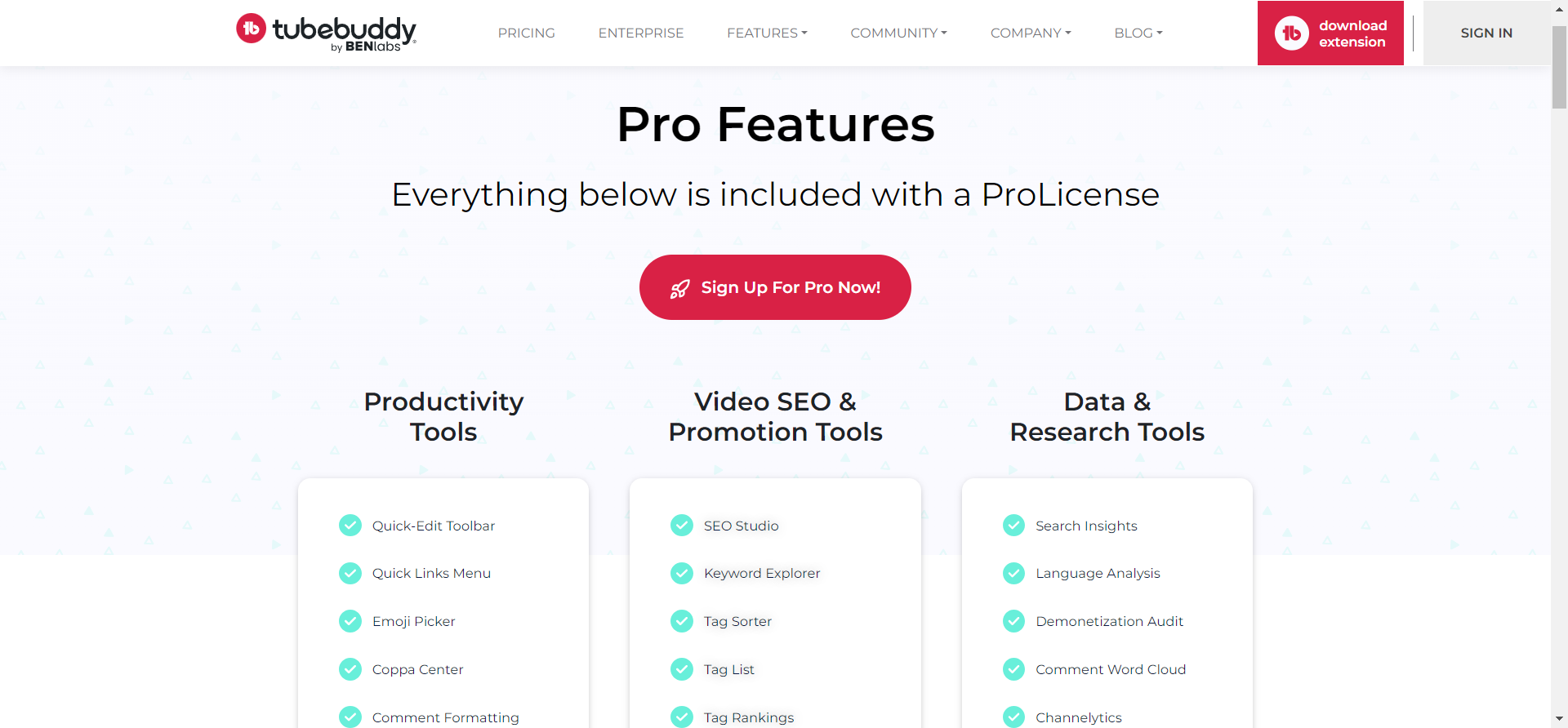 TubeBuddy Features