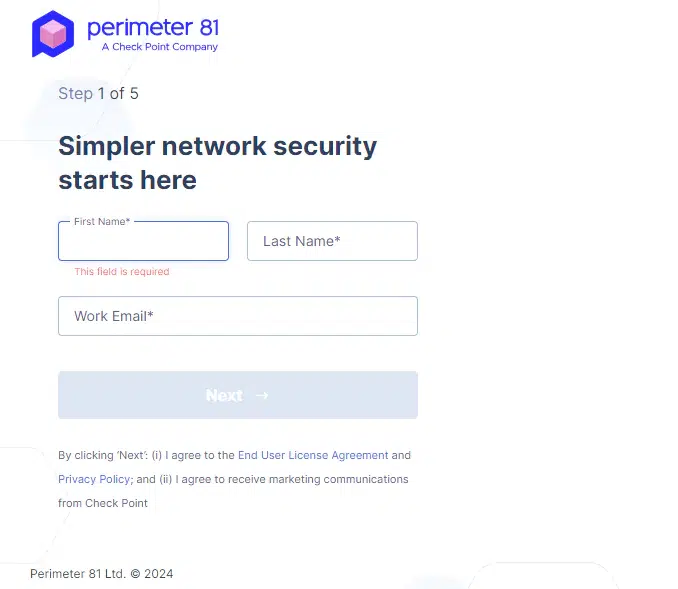 perimeter 81 signup
