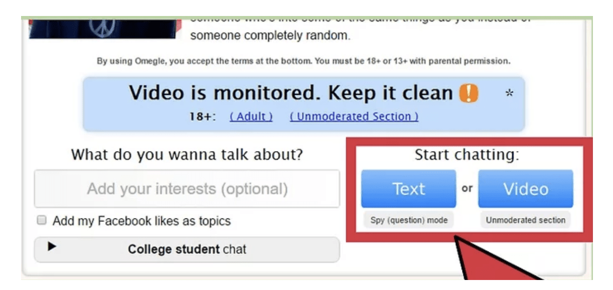 How to use omegle