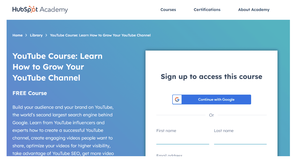 Youtube marketing course