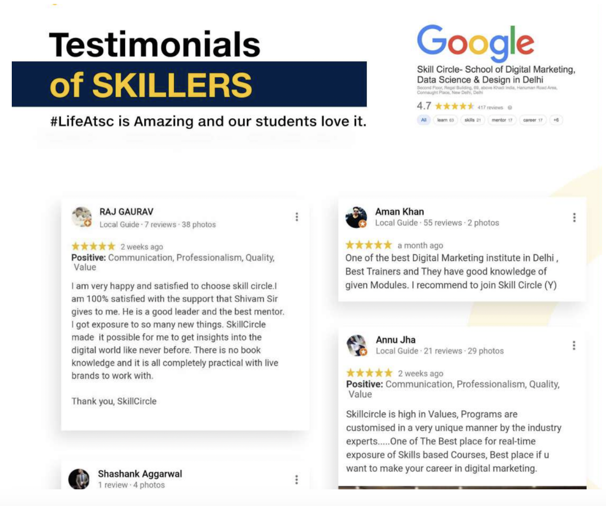 Skillcircle testimonials