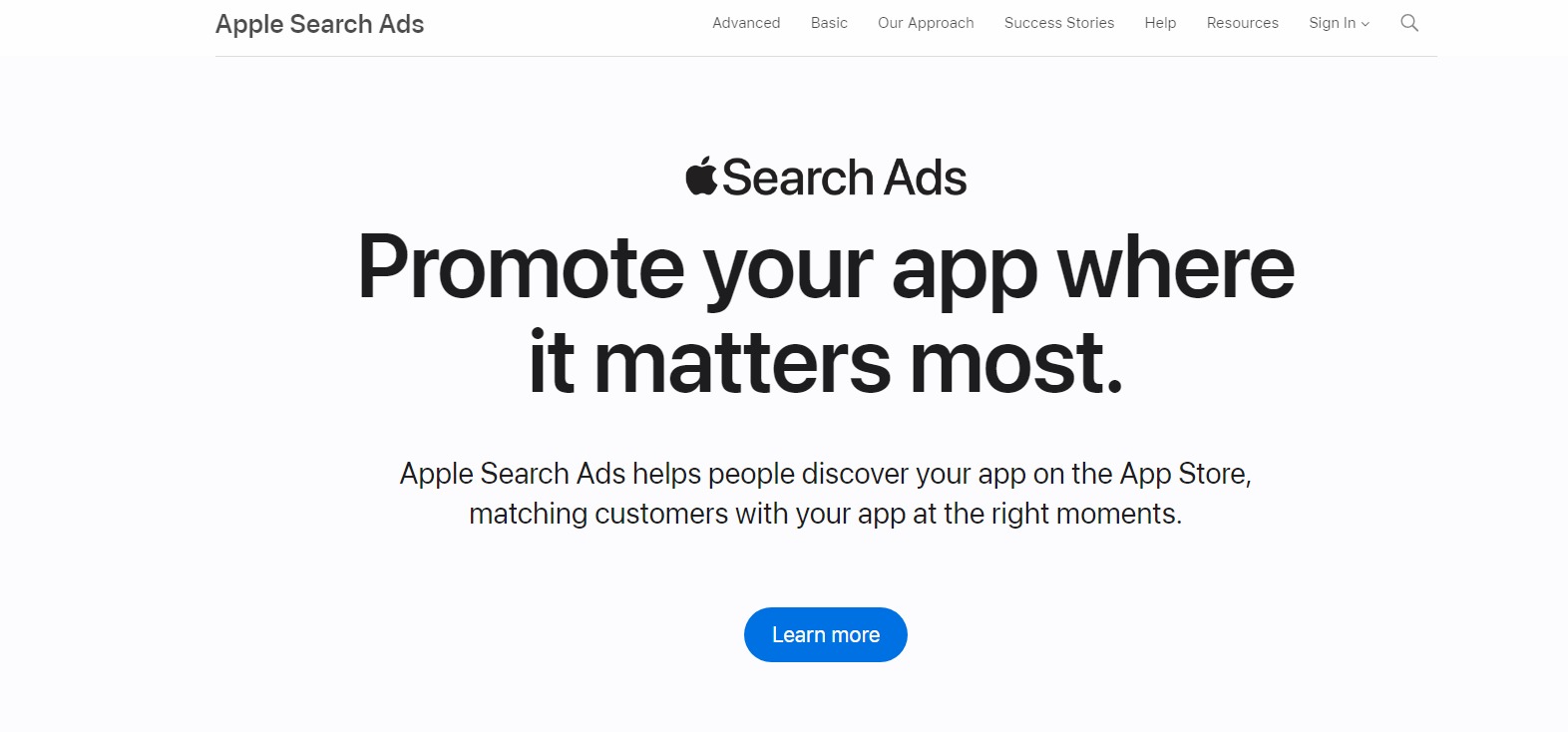 Annonces Apple Search