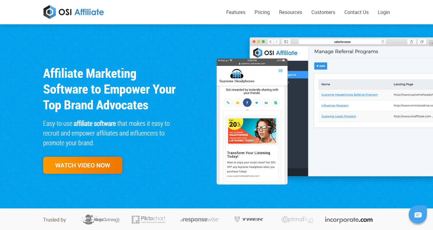 OSI Affiliate - best affiliate tracking software