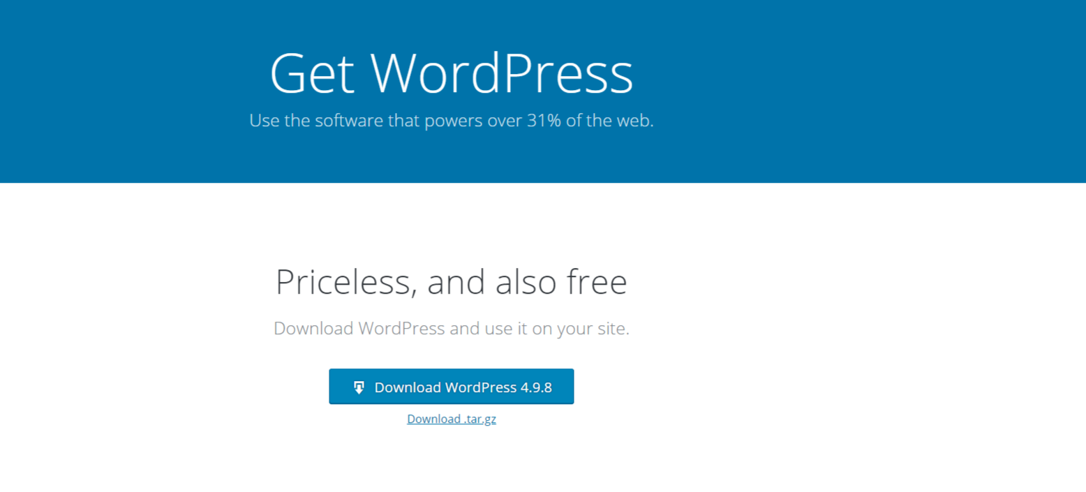 Create A BLog Easily- Download WordPress 