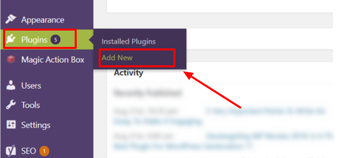 Create A Blog Easily- Add Plugins