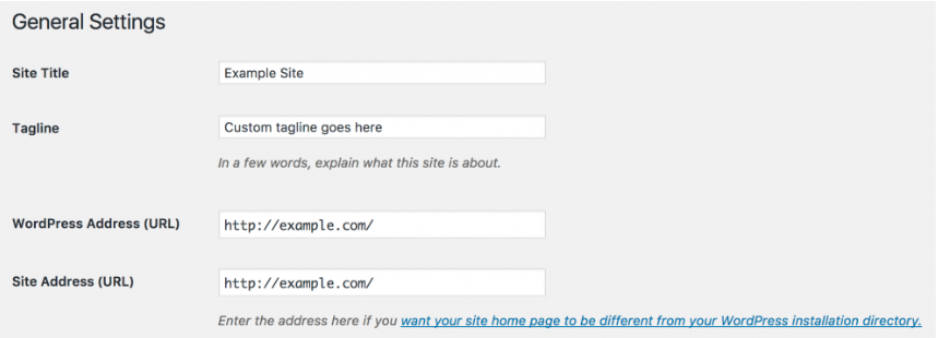 Create A Blog Easily- General Settings