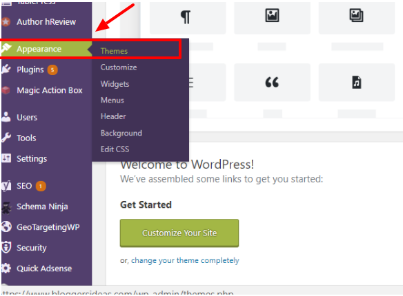 Create A Blog Easily- Setting Up Themes