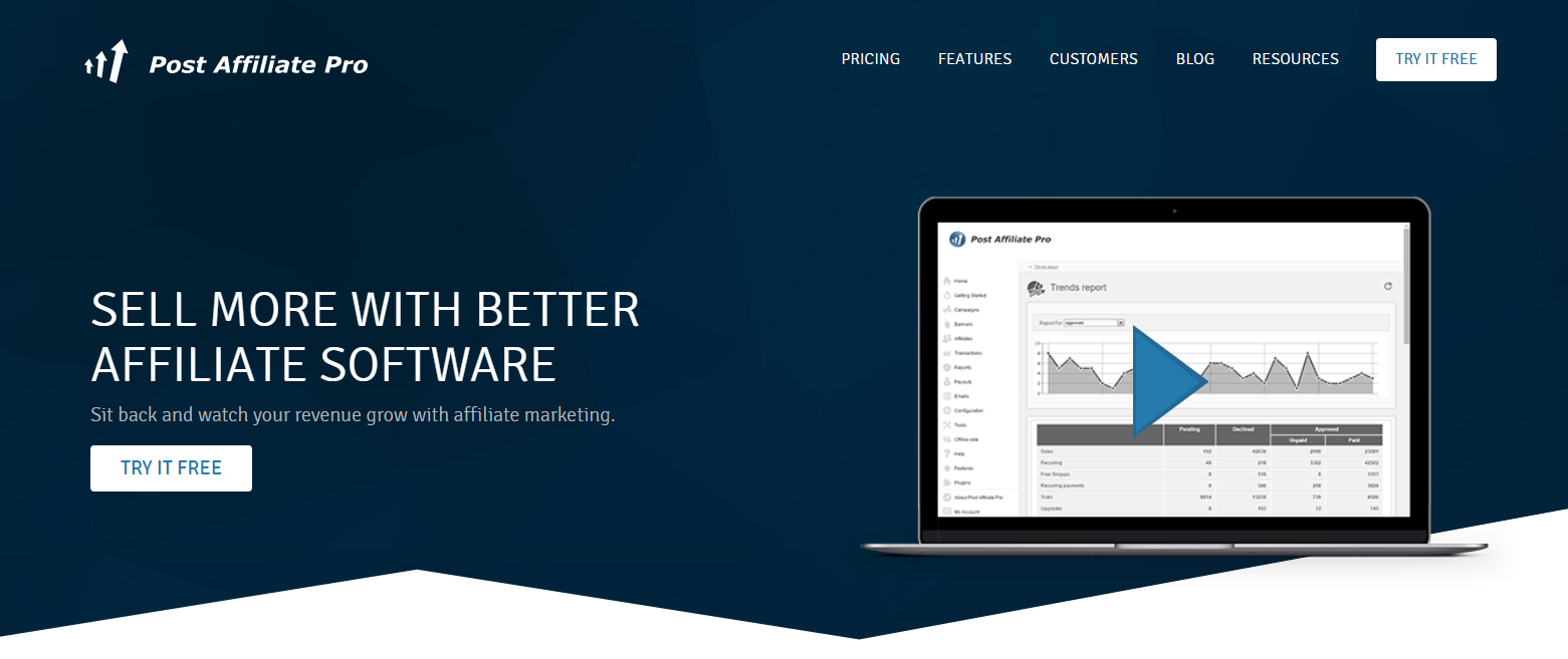 Post Affiliate Pro- Best Thrive Affiliate Tracker Alternatives