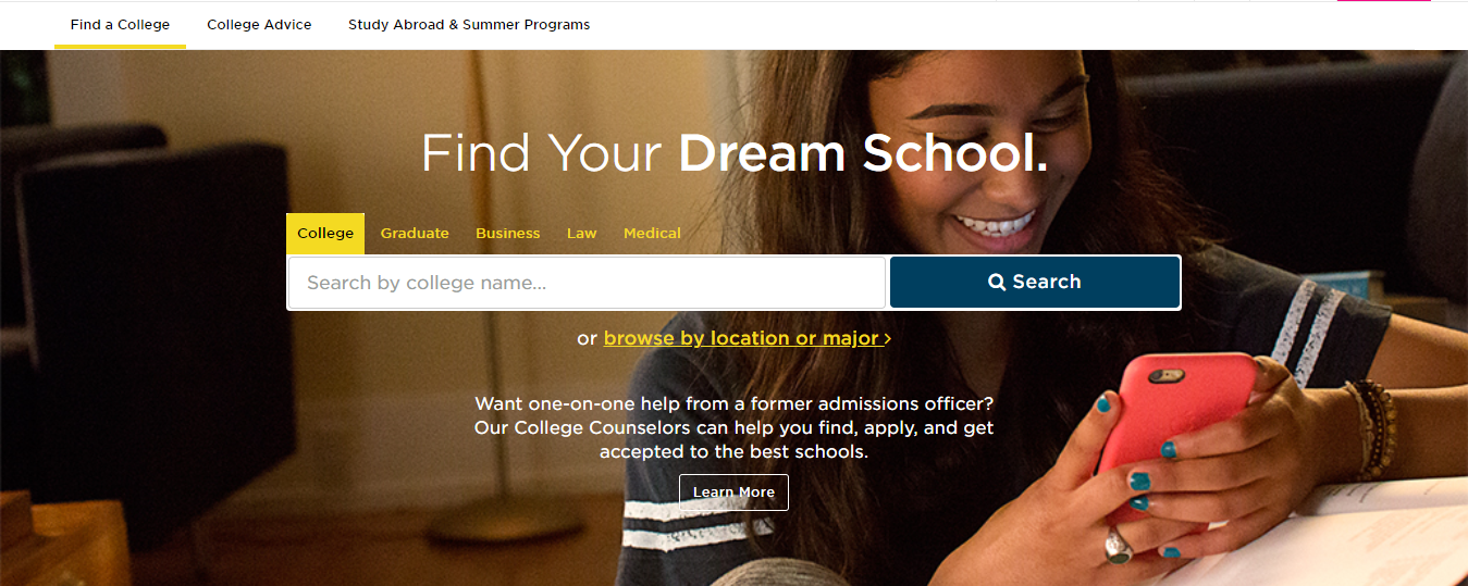 college admissions guide The Princeton review