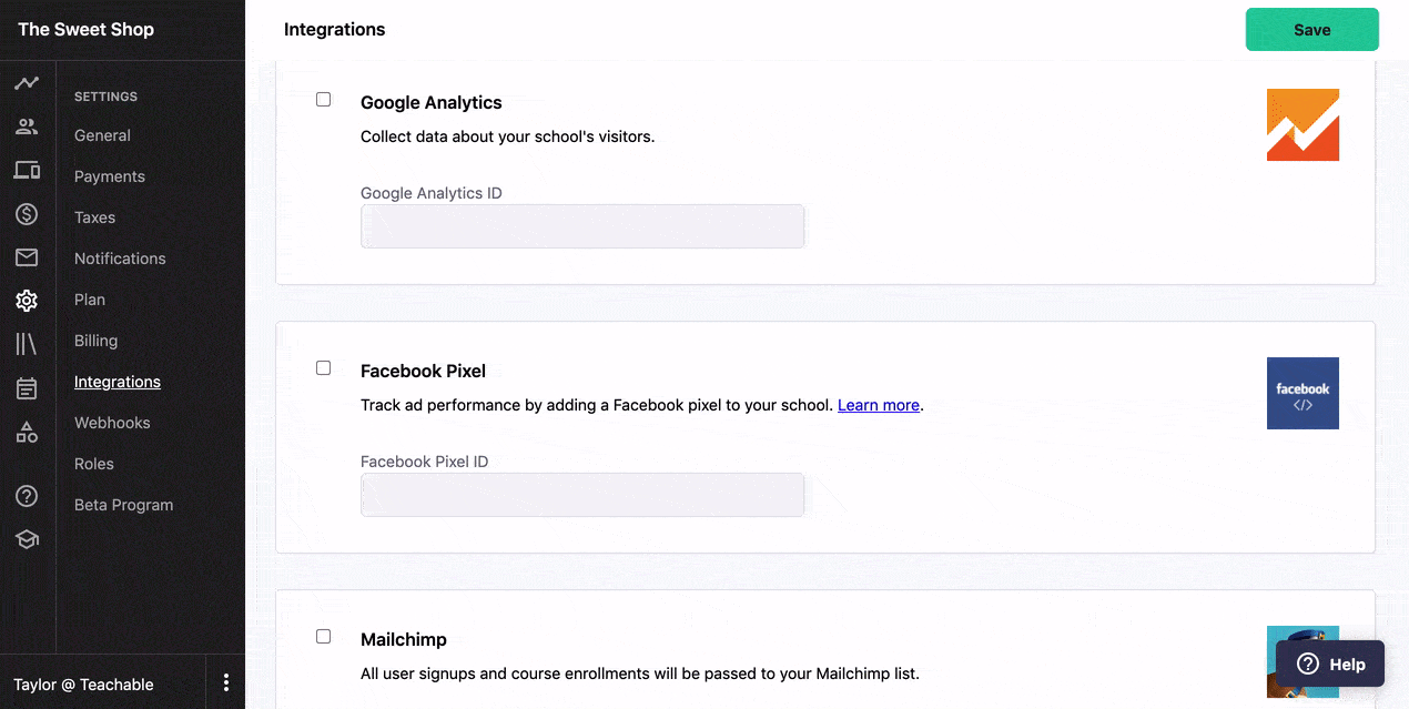 teachable facebook pixel