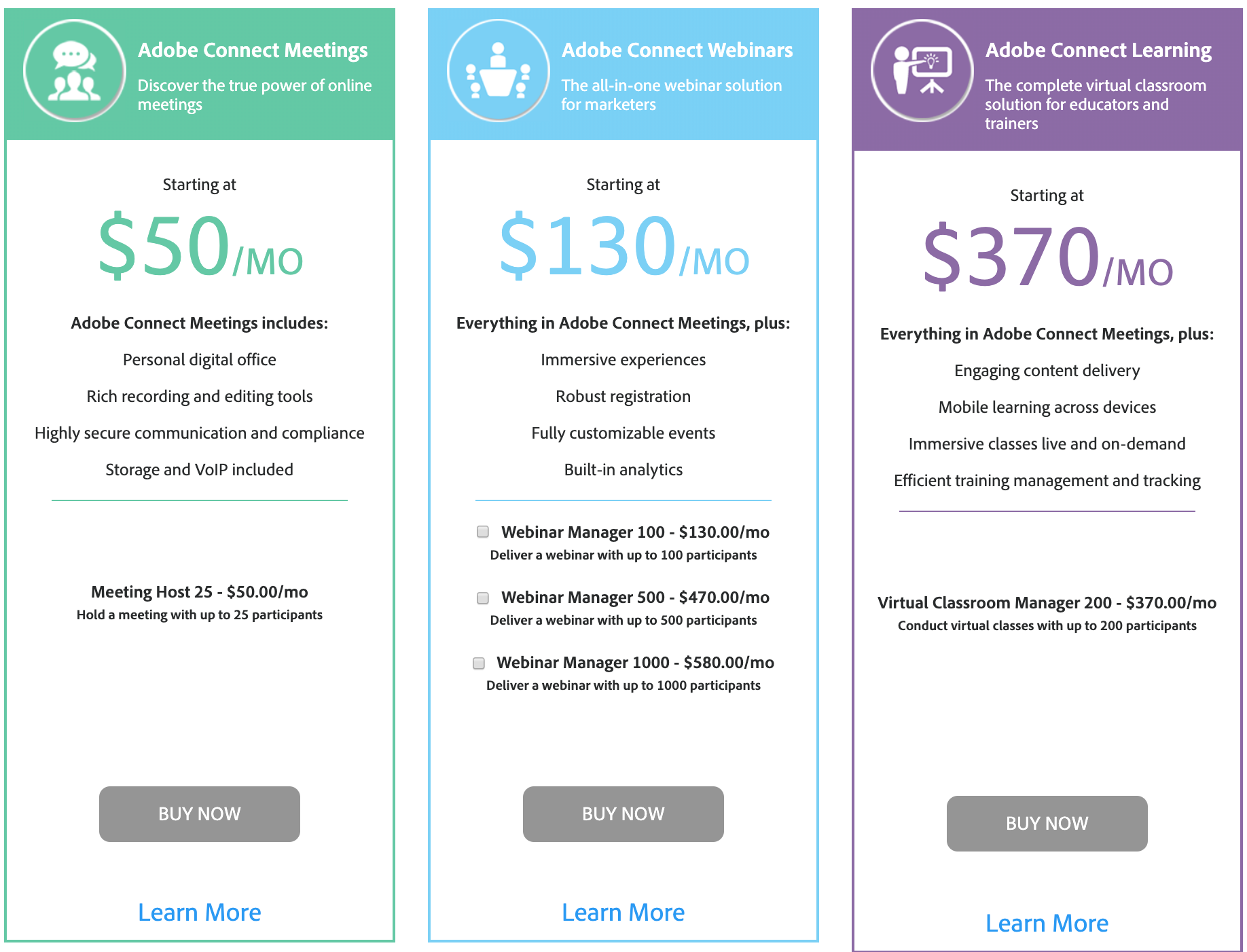 Adobe Connect Pricing