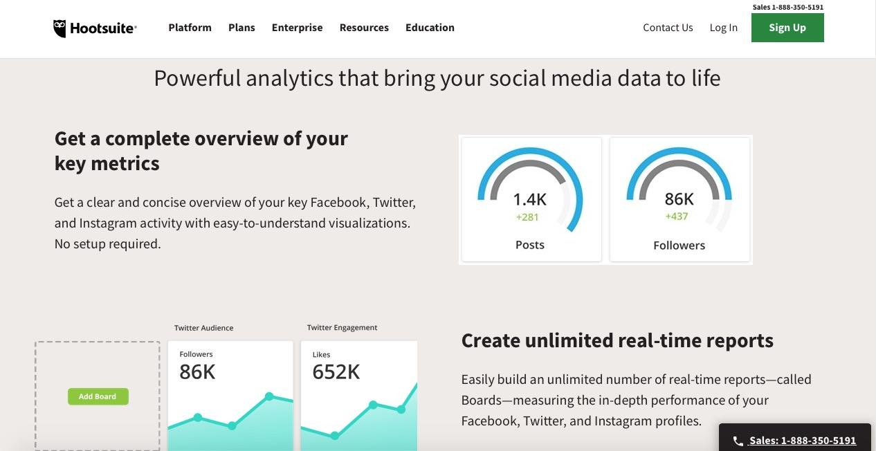 Hootsuite - Instagram analytic Tool