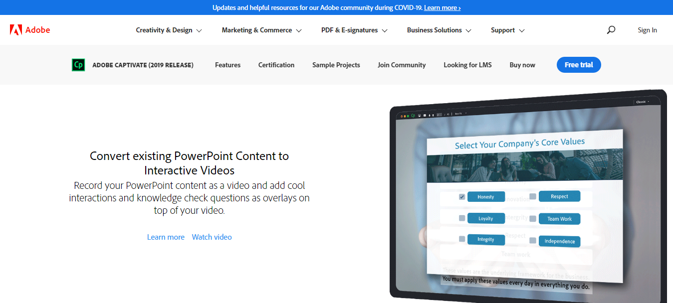 Captivate Features