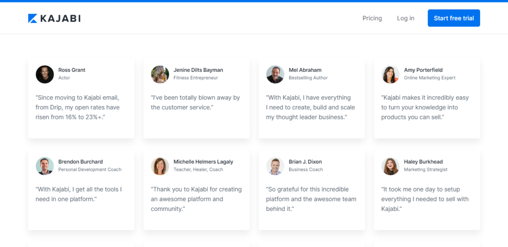 Kajabi Customer Reviews and Testimonials