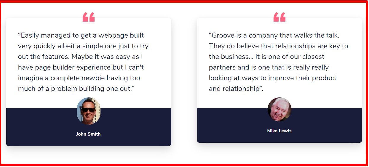 GroovePages - Testimonials