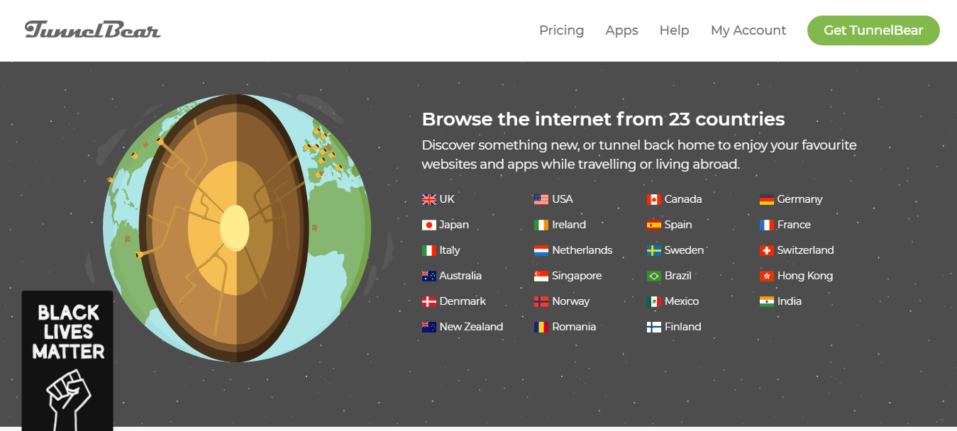 TunnelBear Servers