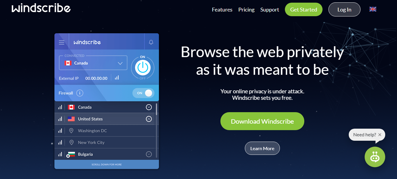 Windscribe VPN Service
