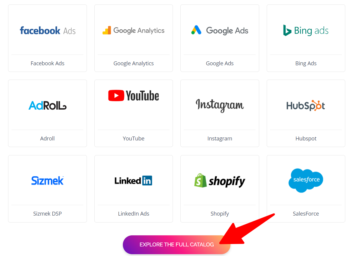 Improvado key Integrations