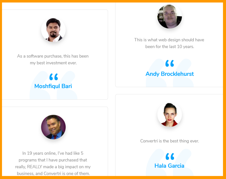 Convertri - Testimonials