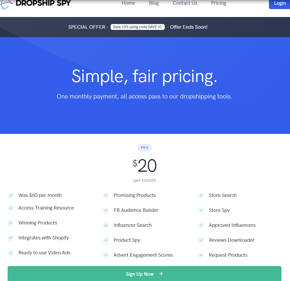 Dropship Spy Pricing- Best Intellegynce Alternatives