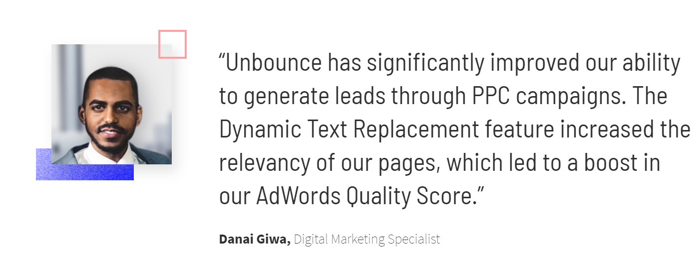 Unbounce - Testimonials