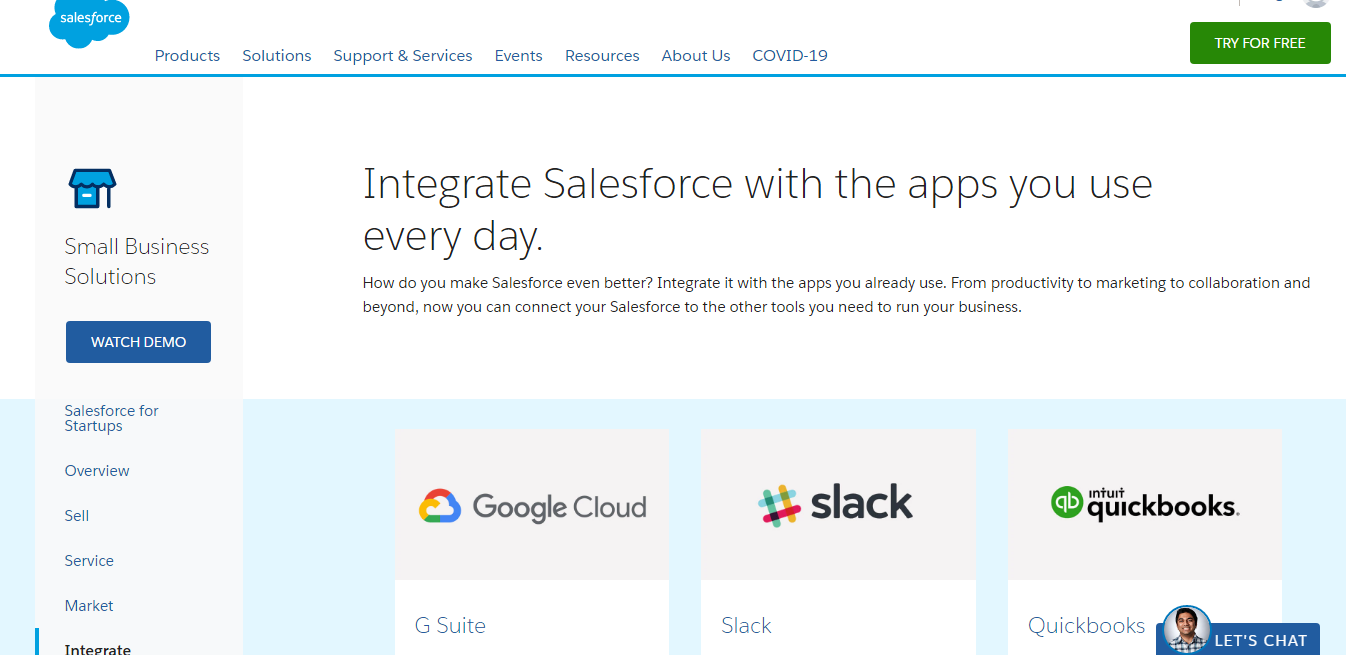 salesforce integration vs SharpSpring