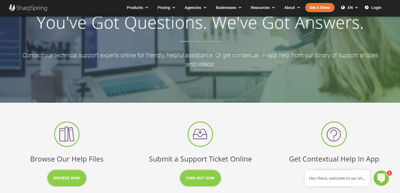 sharpspring customer support