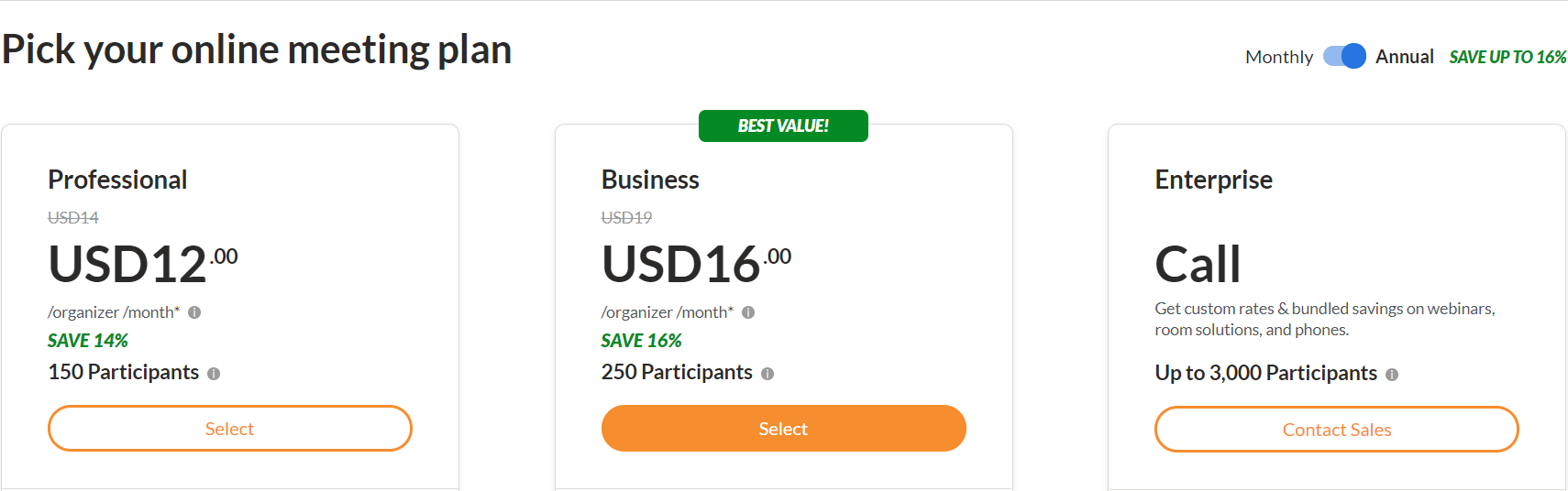 GoToMeeting pricing