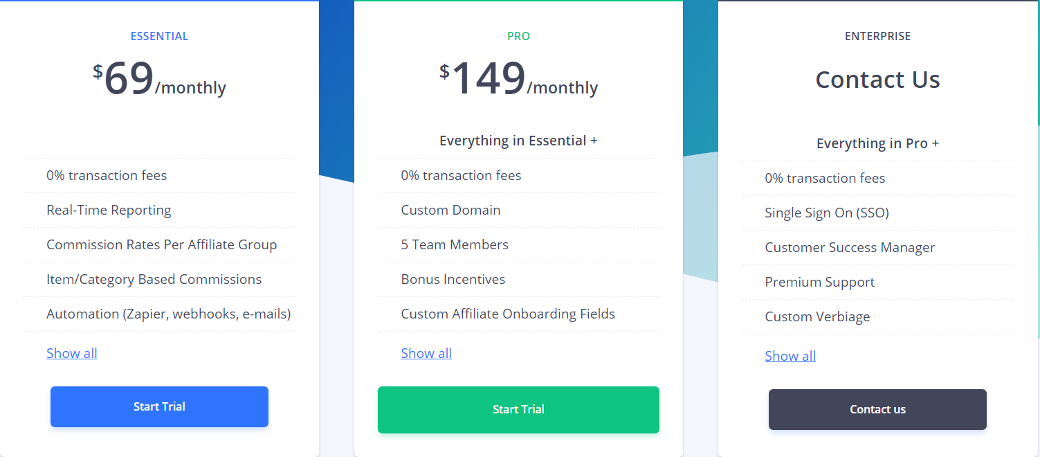 Tapfiliate-Pricing