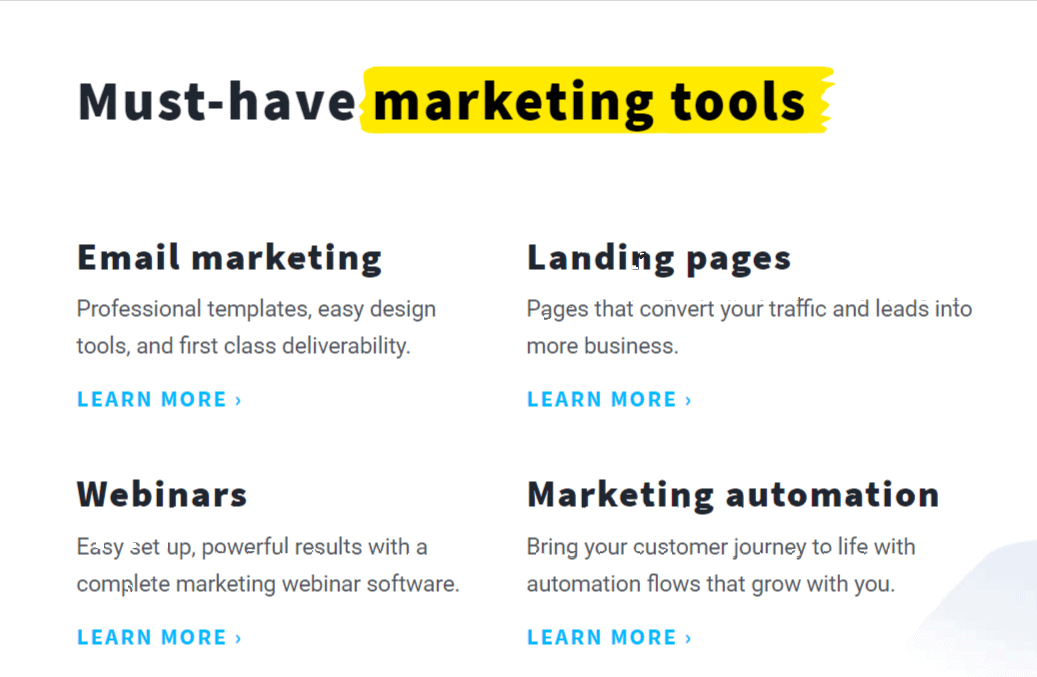 Aweber Features- Aweber vs GetResponse vs Engagebay