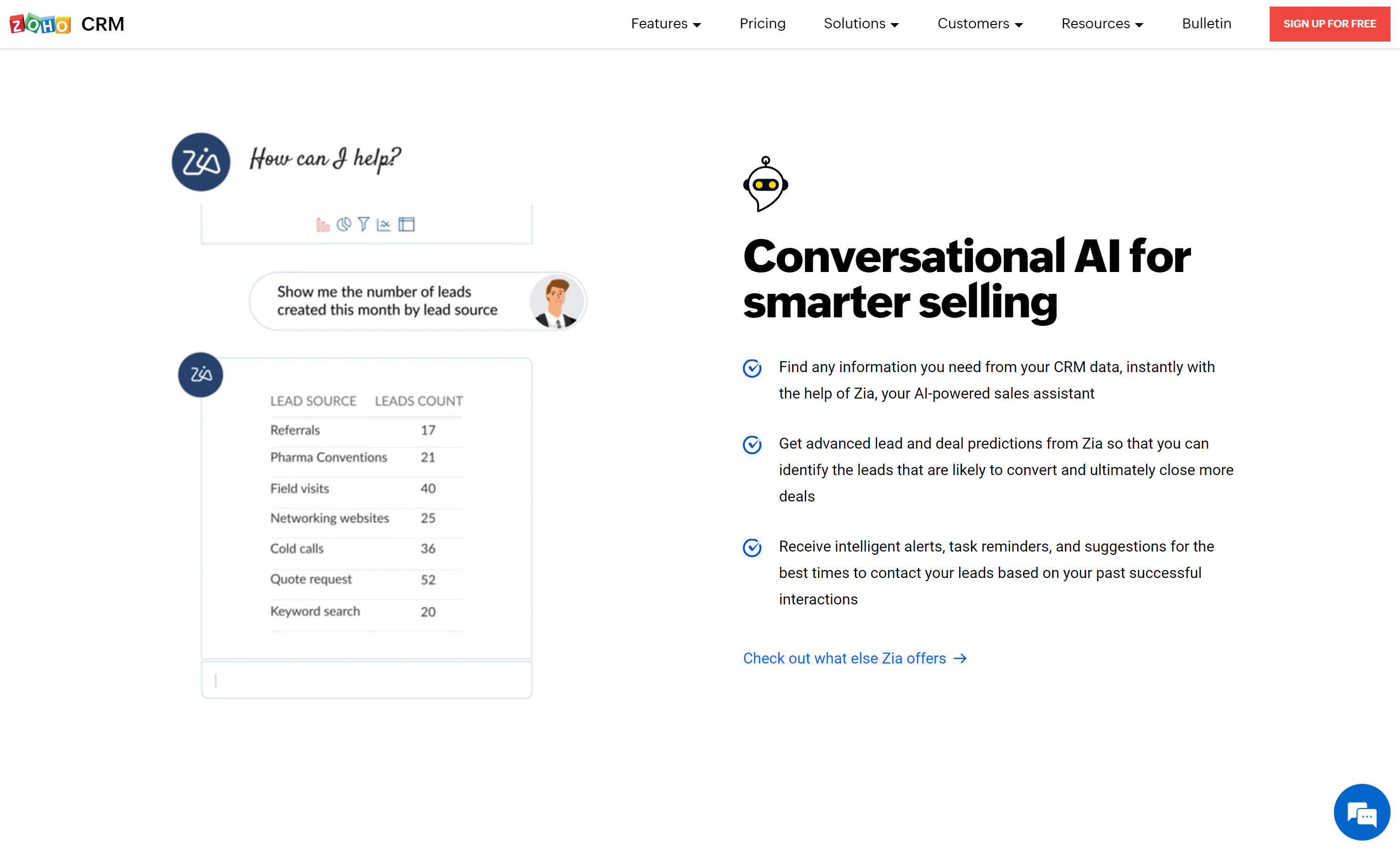 ZohoCRM features- engagebay vs zoom