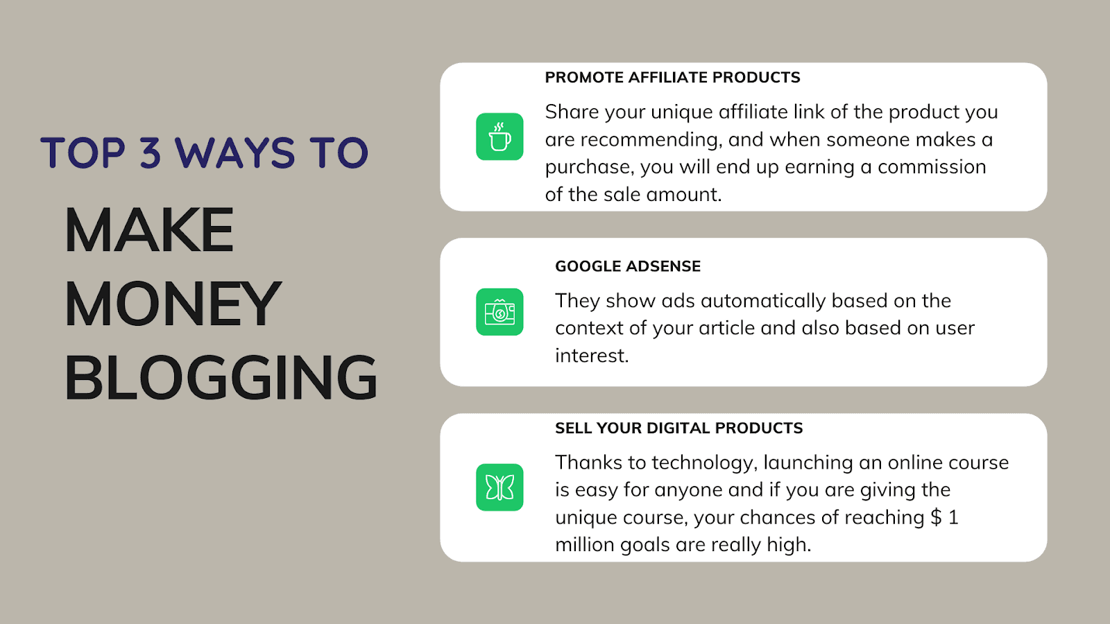 Blooging-earn money by top 3 Ways
