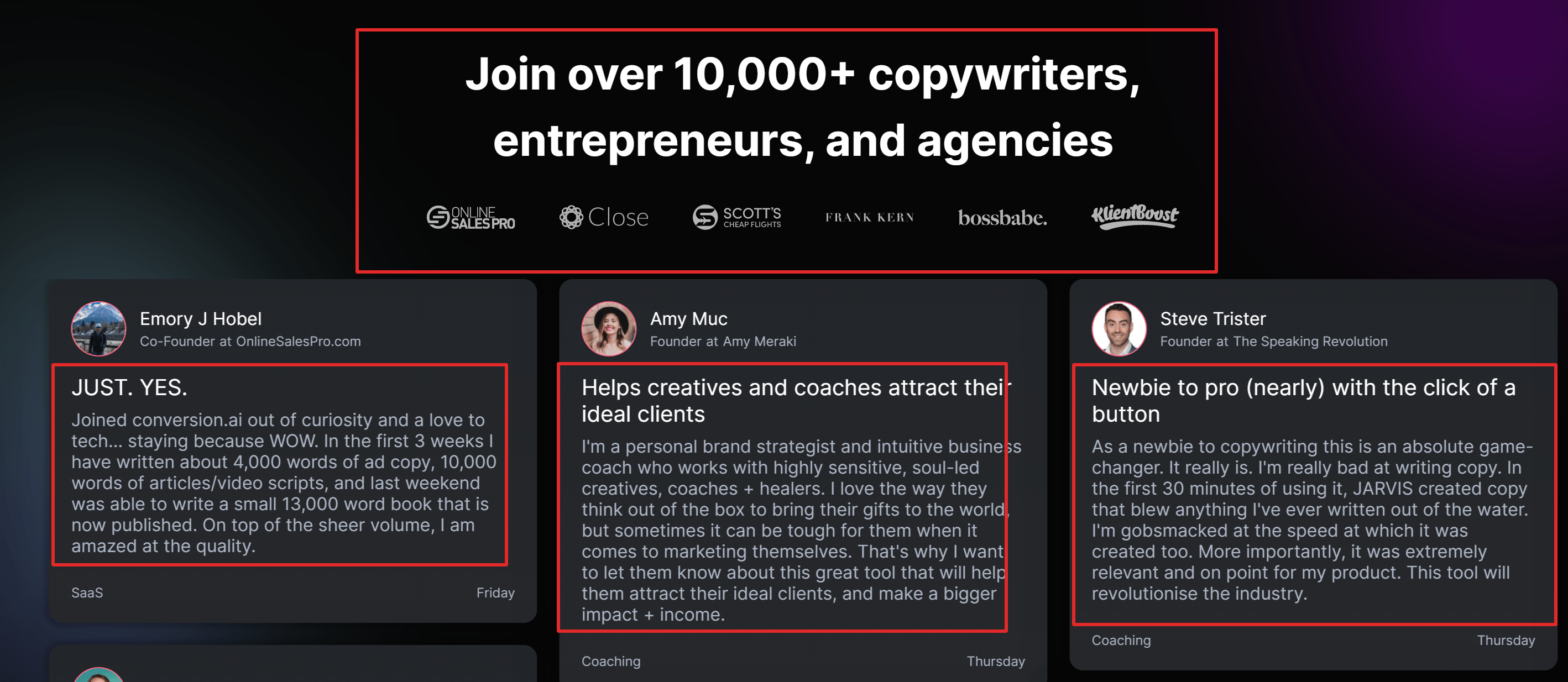 Conversion AI copywriting tool