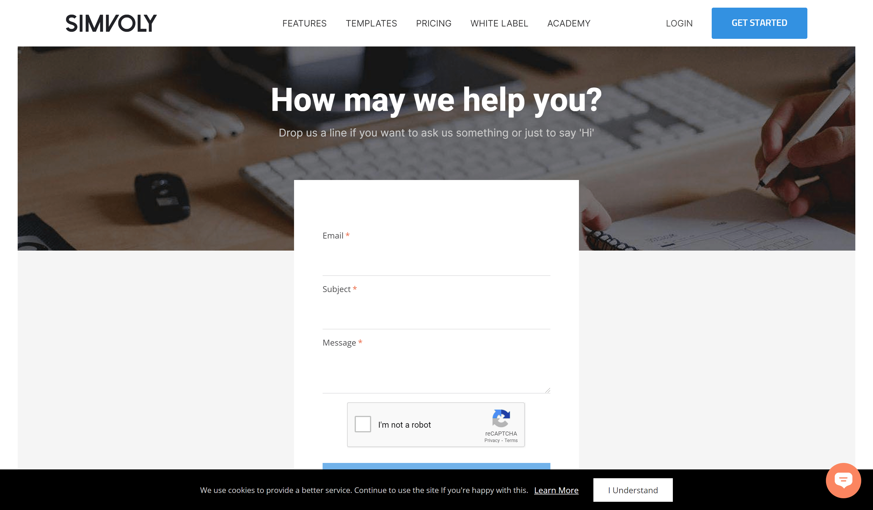 Simvoly customer chat- wordpress vs simvoly