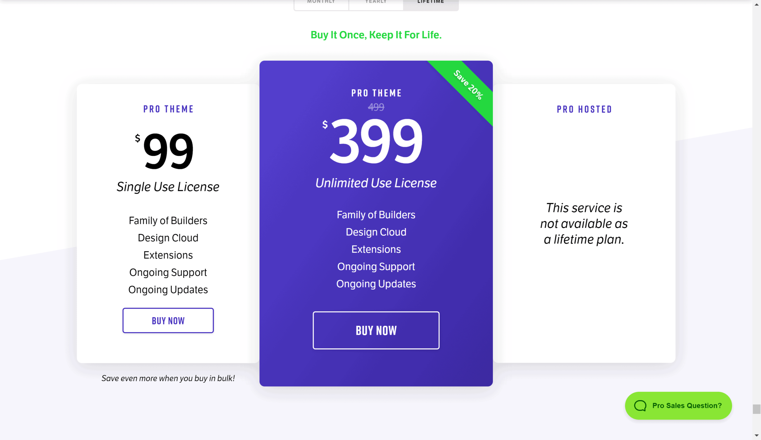 Pro X Theme pricing- elementor vs pro