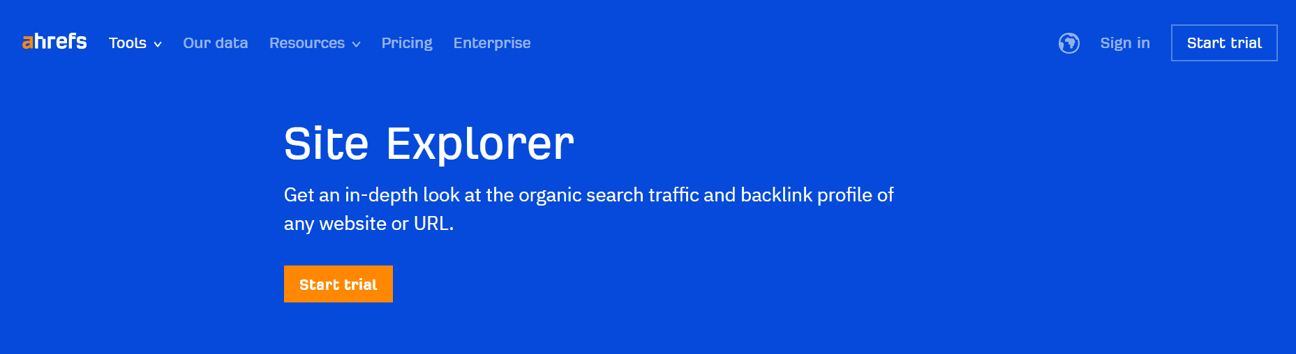 Ahref Site Explorer