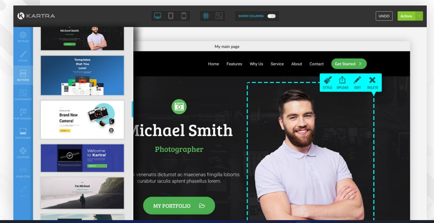 Systeme.io Vs Kartra- Karta pages feature