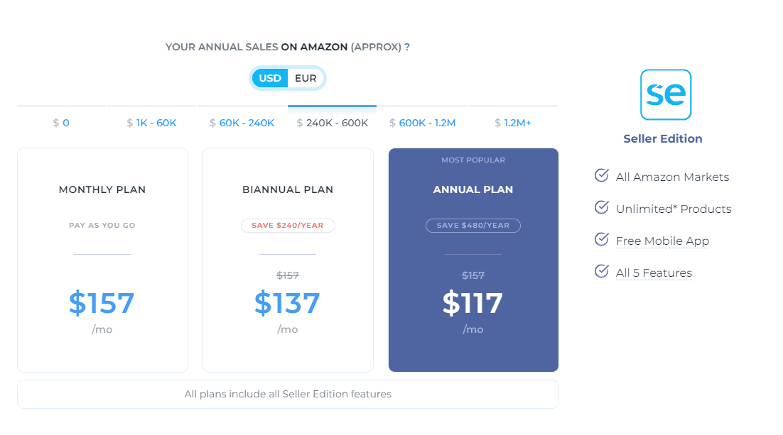 Sellics Pricing - 3
