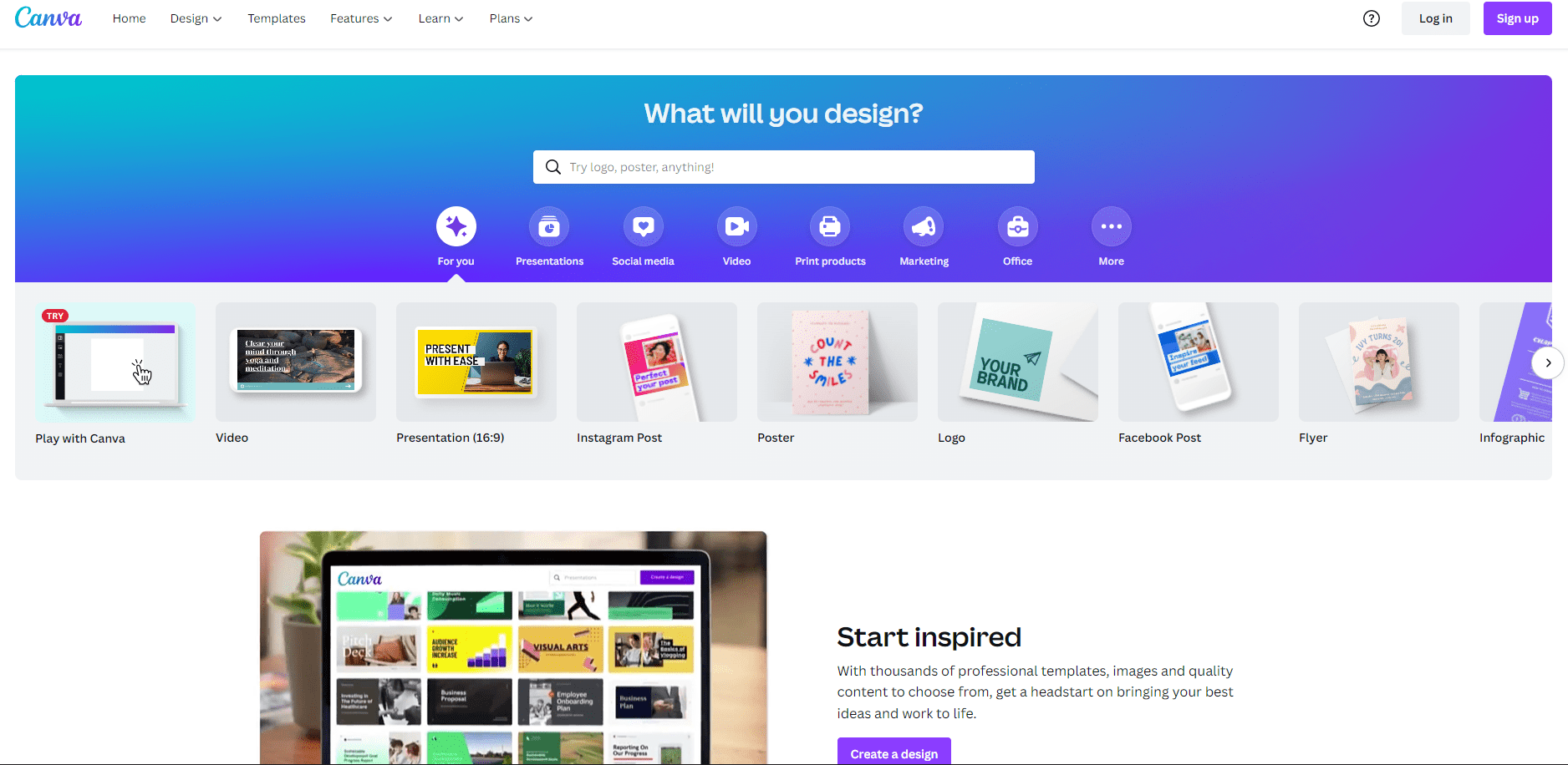 Canva Main - Looka vs Canva
