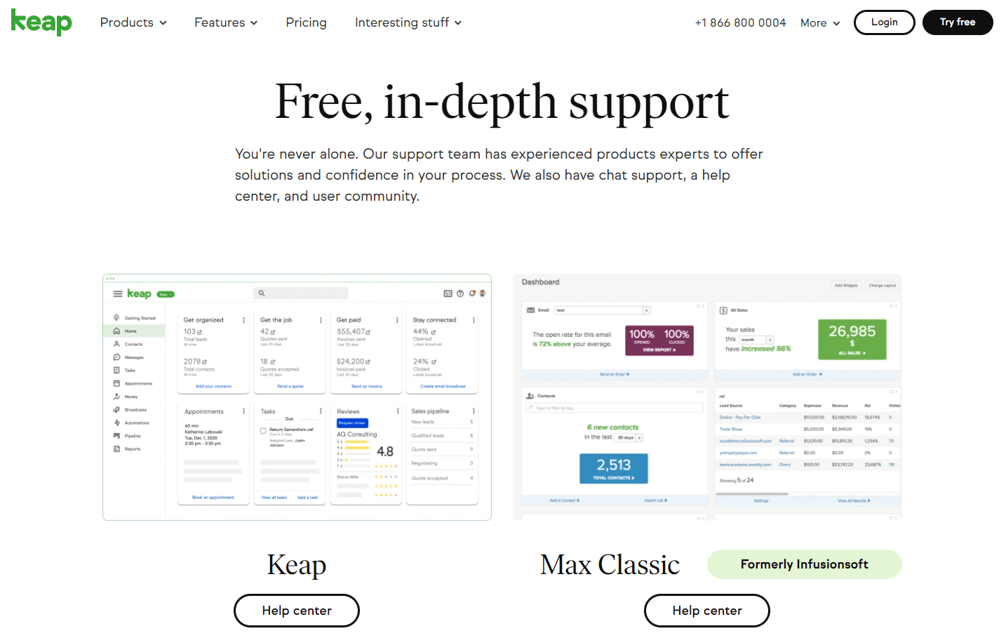 Keap Support